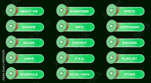 Obraz na płótnie Twitch Cute Kiwi Panels