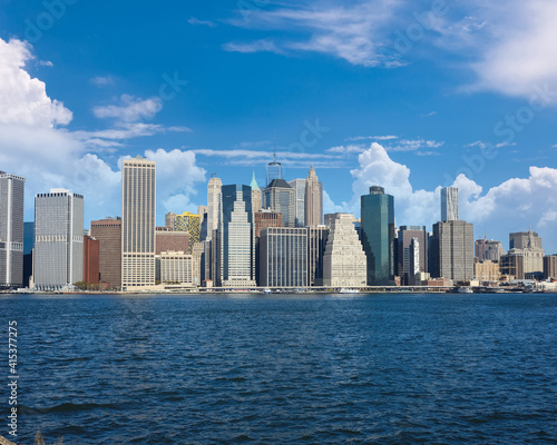 Lower Manhattan skyline view from Brooklyn