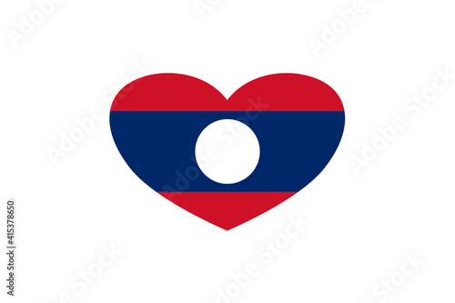 Laos flag in the heart shape. Isolated on a white background. Free Download Laos flag in the heart shape. Isolated on a white background. - GFXLoad