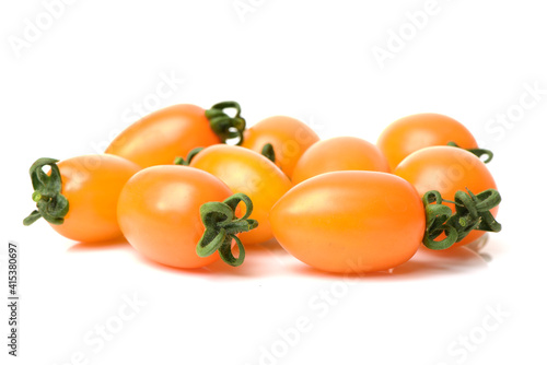 cherry tomatoes on white background 