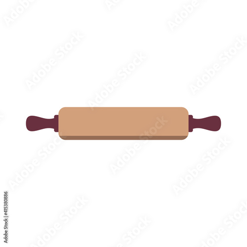rolling pin in cartoon style isolated on white