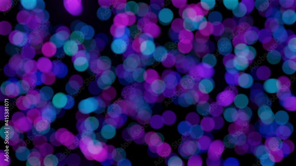 Abstract bokeh background animation, blurry colorful circles glittering on black, 4K interesting animation. Abstract bokeh background animation, blurry colorful circles glittering on black, 4K interesting animation.
