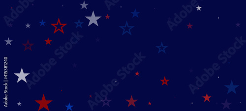 National American Stars Vector Background. USA 4th of July Labor 11th of November Memorial Veteran's Independence President's Day
