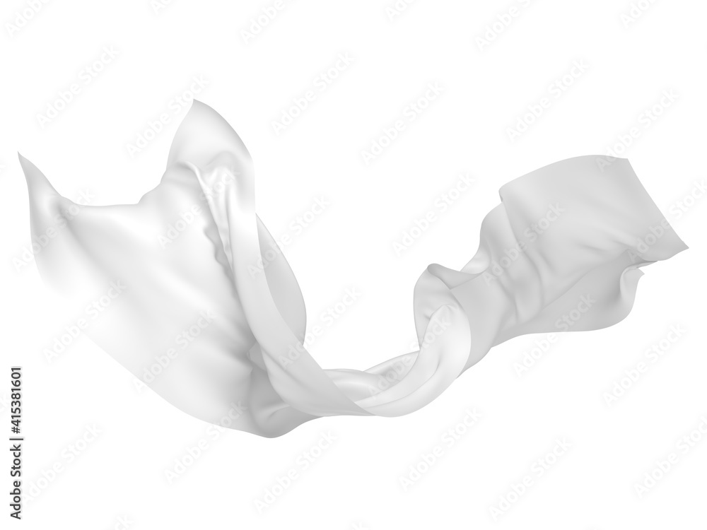 Smooth elegant white flying cloth Smooth elegant white flying cloth
