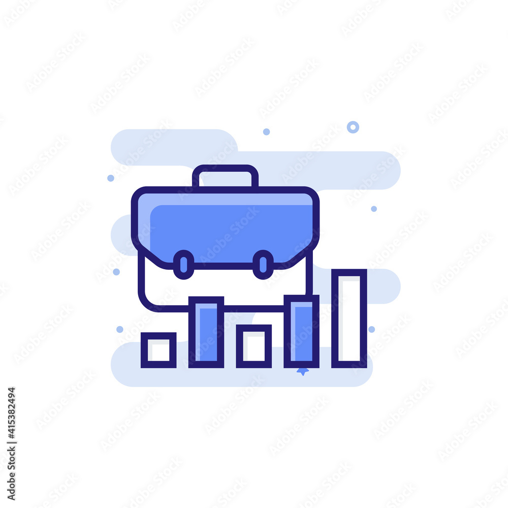Business Growth vector outline filled icon style illustrator . EPS 10 file Business Growth vector outline filled icon style illustrator . EPS 10 file