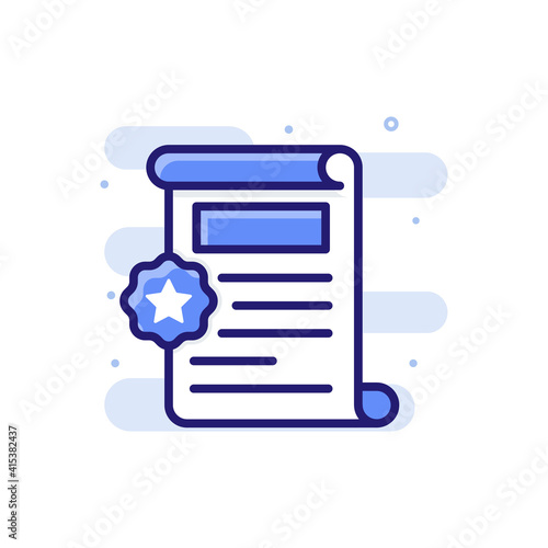 Legal Paper vector outline filled icon style illustrator . EPS 10 file 