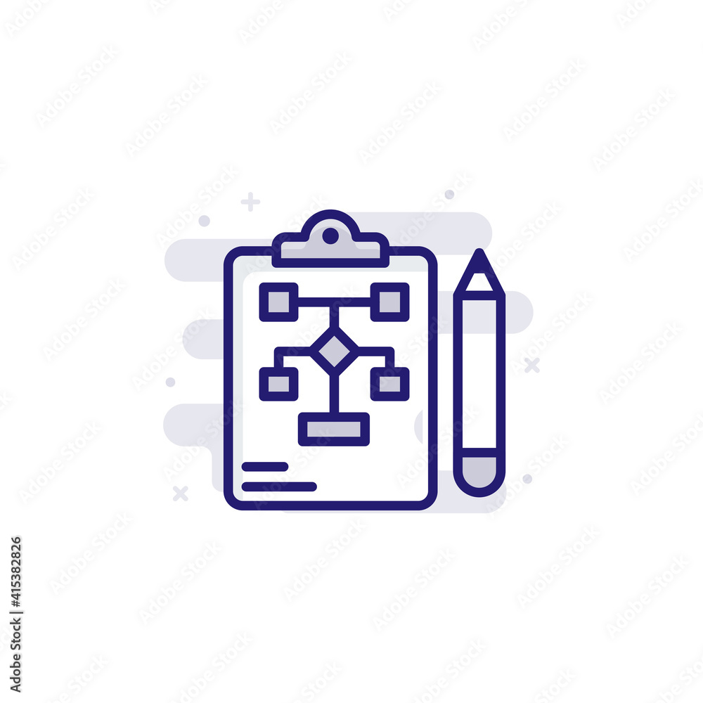 Workflow vector outline filled icon style illustrator . EPS 10 file Workflow vector outline filled icon style illustrator . EPS 10 file