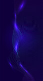 Quantum Science Glowing Particles Vector Background.