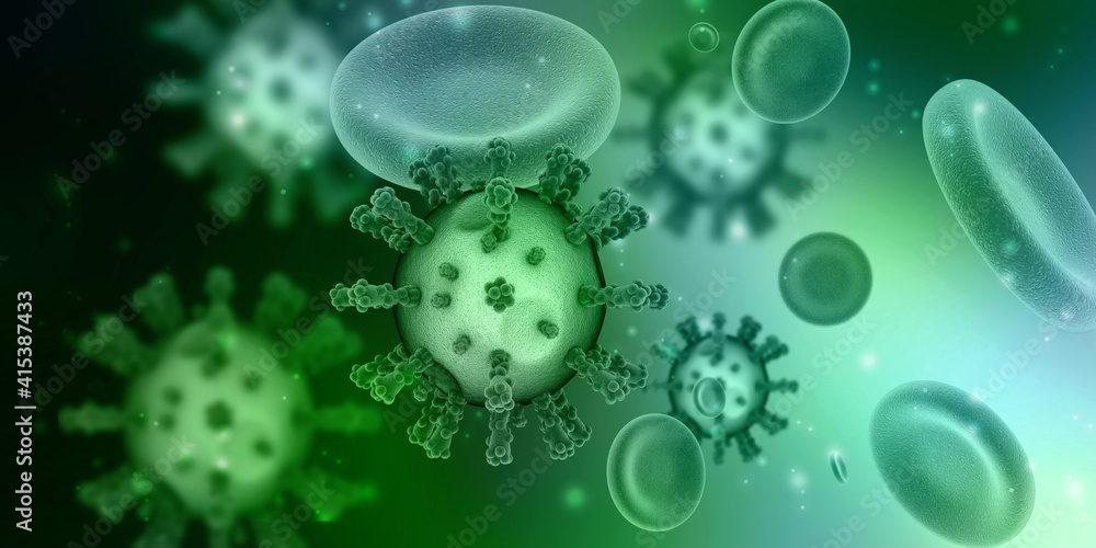 3d render Corona virus microscopic view 3d render Corona virus microscopic view