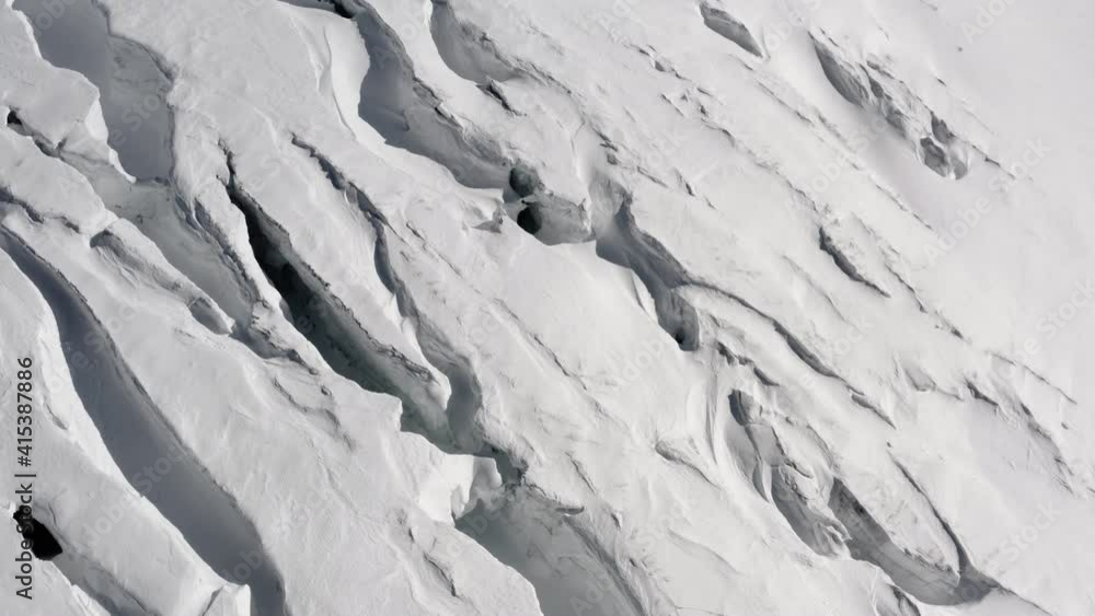 Flight over crevasses on the Aletsch Glacier. Flight over crevasses on the Aletsch Glacier.