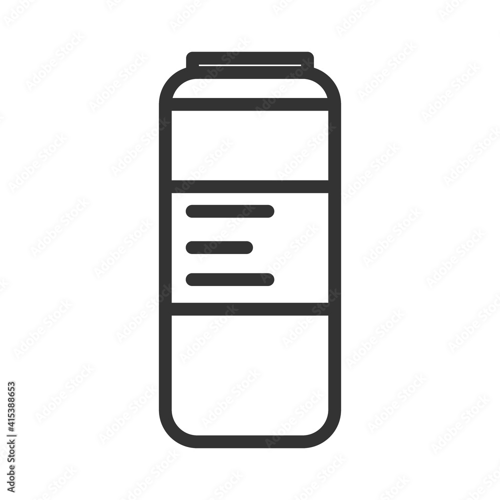 Cool drink bottle. Simple food icon in trendy line style isolated on white background for web apps and mobile concept. Vector Illustration Cool drink bottle. Simple food icon in trendy line style isolated on white background for web apps and mobile concept. Vector Illustration