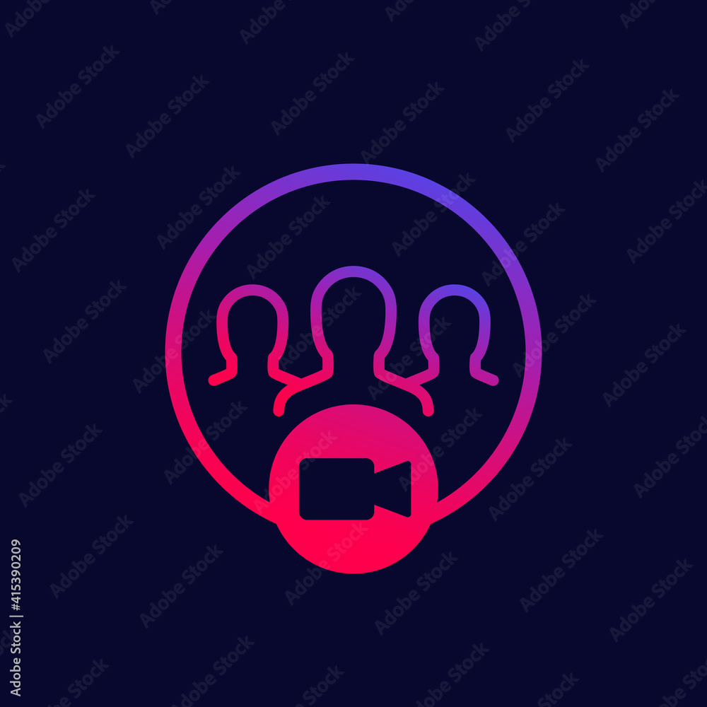 group video call icon for web and apps