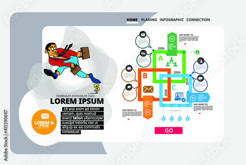 Business concept for internet banners, social media banners, headers of websites, vector illustration 