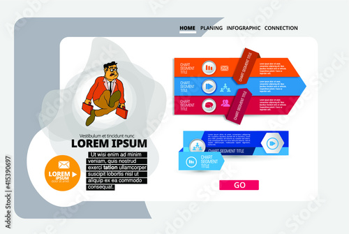 Business concept for internet banners, social media banners, headers of websites, vector illustration 