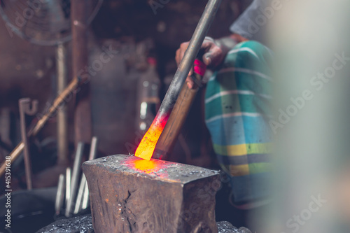 blacksmith at work