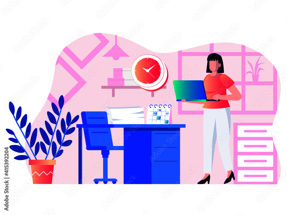 a woman is standing with a laptop a woman is standing with a laptop