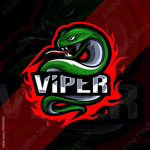 Viper mascot logo esport design