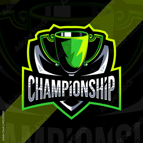Championship logo design template