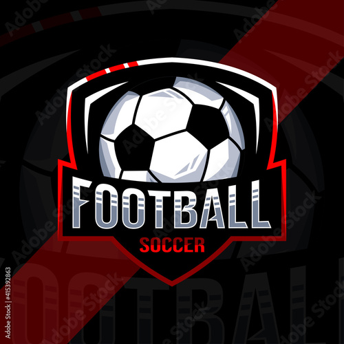 Football soccer logo design template