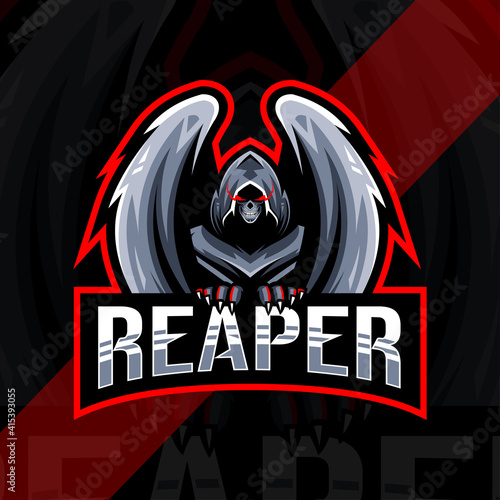 Reaper mascot logo esport design