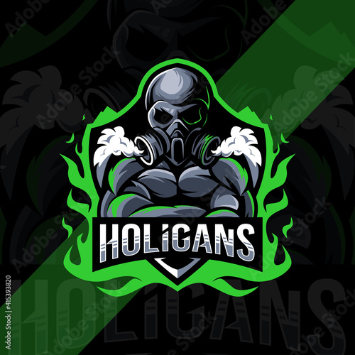Holigans mascot logo esport design