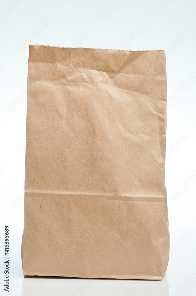 Front view brown paper bag Front view brown paper bag