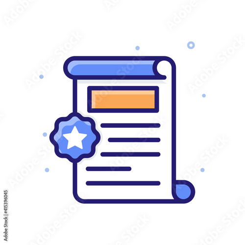 Legal Paper vector outline icon style illustration. EPS 10 file
