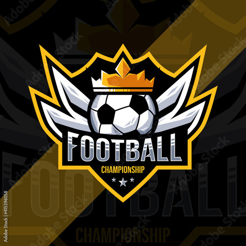 Football soccer championship logo sport design