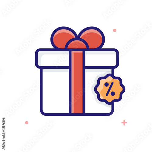 Motivation vector outline icon style illustration. EPS 10 file