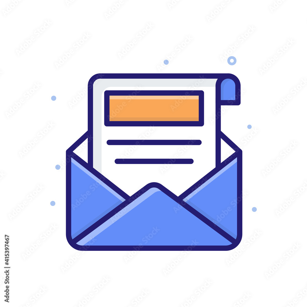 Business Letter vector outline icon style illustration. EPS 10 file Business Letter vector outline icon style illustration. EPS 10 file