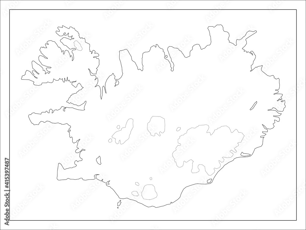 アイスランドの地図です。