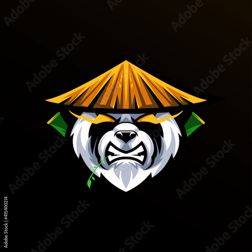 Head master panda logo design template