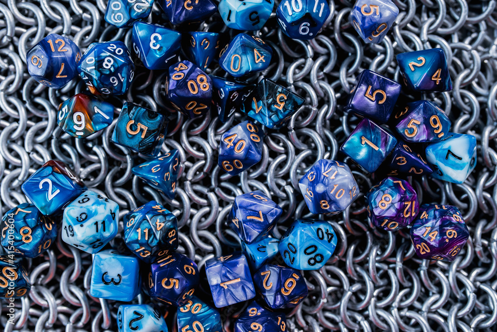Fototapeta premium Dice for board role-playing games