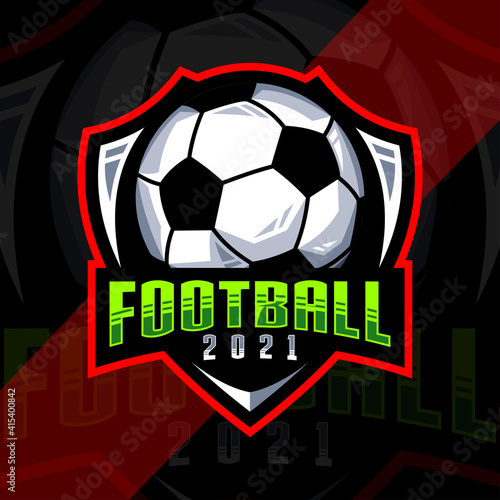 Football soccer logo design template