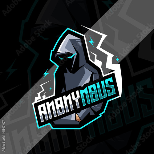 Secret anonymous mascot logo esport templates
