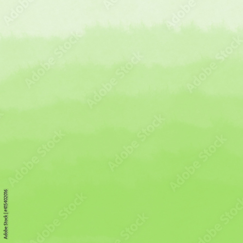 Green grass gradient academic school basis drawing and painting background.  Watercolor hand drawn illustration helpful ombr palette and colorful background  