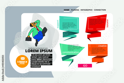 Business concept for internet banners, social media banners, headers of websites, vector illustration 