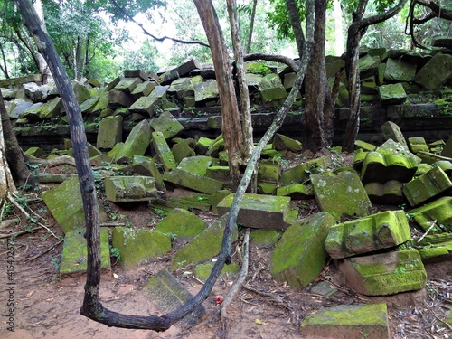 Ruin at Beng Mealea temple in Cambodia, Asia, UNESCO World Heritage