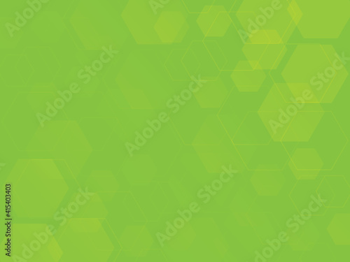 Abstract medical pattern, or technology background with hexagons, green figures vector backdrop, wallpaper with texture