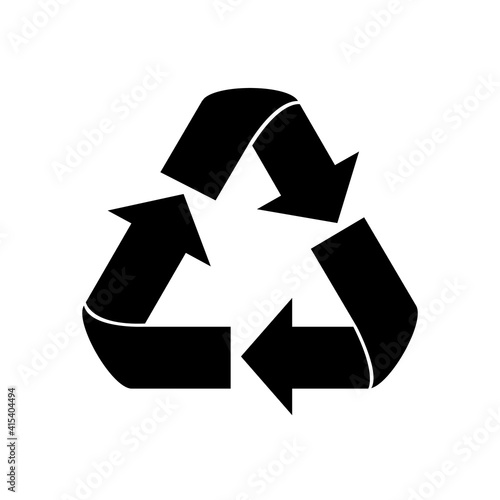 recycle symbol - vector illustration, recycle black color image, flat style, recycle web icon, recycle concept for design, recycle symbol picture
