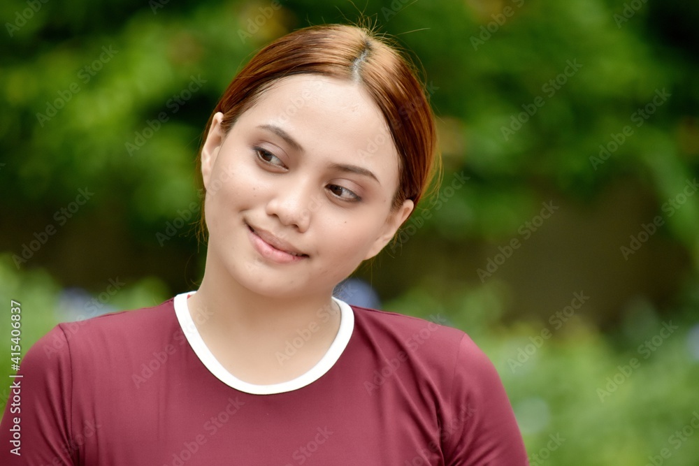 A Happy Filipina Female Woman A Happy Filipina Female Woman