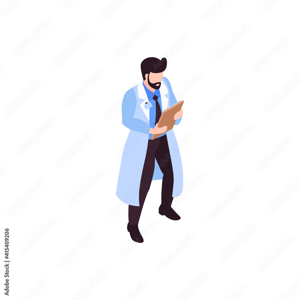Humanitarian Doctor Isometric Composition Humanitarian Doctor Isometric Composition