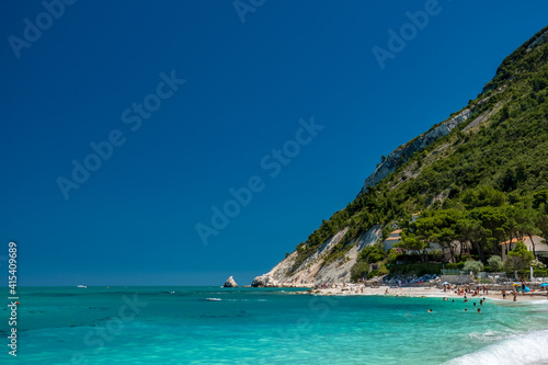 The beautiful sea of Portonovo in Conero, Ancona province, Marche region. © zakaz86