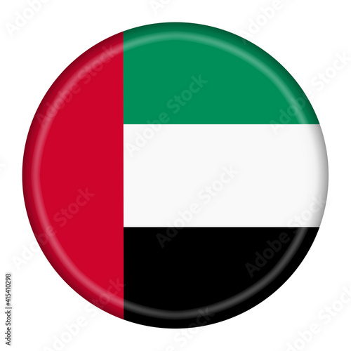 Free Download United Arab Emirates flag button 3d illustration with clipping path - GFXLoad