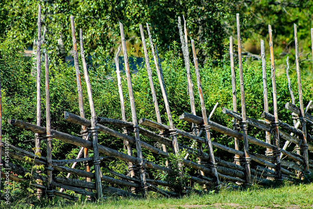 Old fence in traditional village Old fence in traditional village