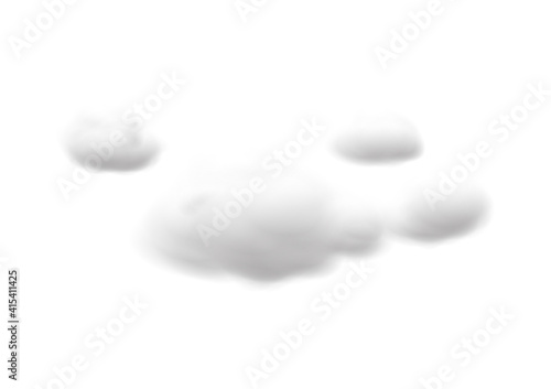 realistic cloud vectors isolated on white background ep138