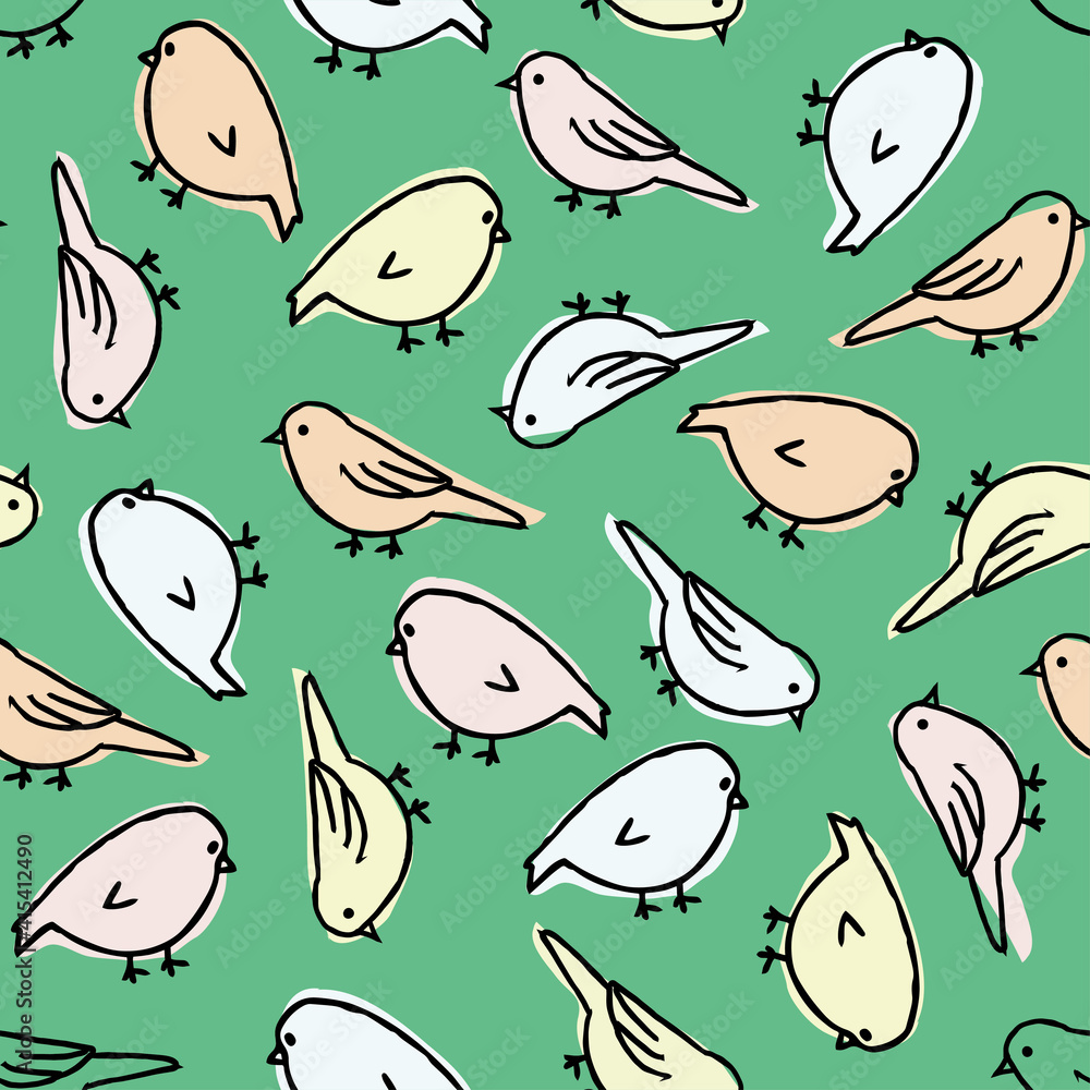 Fototapeta premium seamless pattern with birds