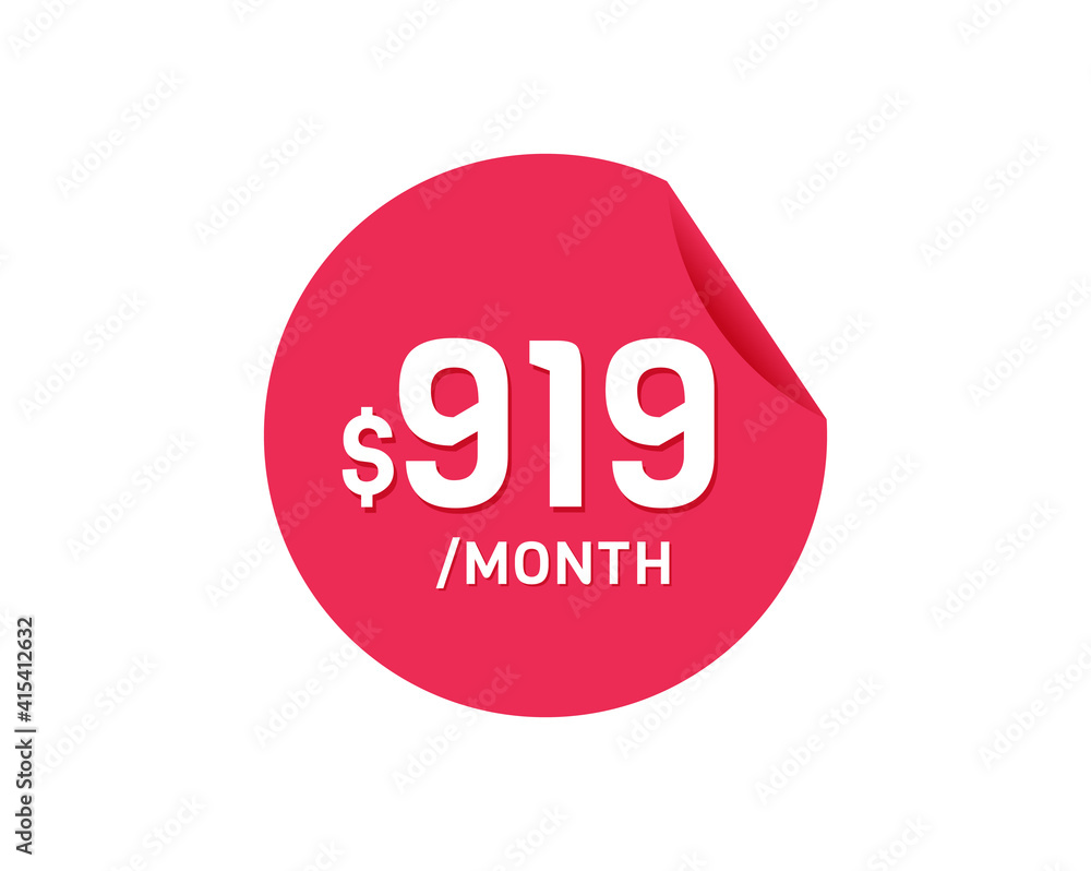 $919 Dollar Month. 919 USD Monthly sticker $919 Dollar Month. 919 USD Monthly sticker