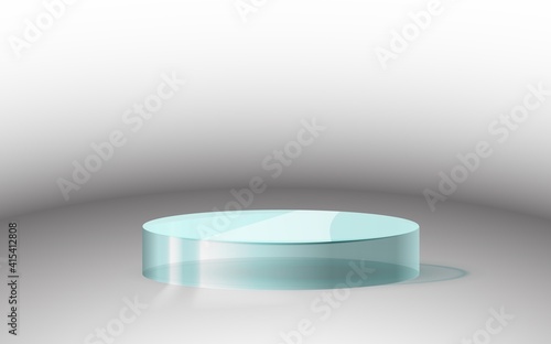 Background vector 3d rendering crystal podium. stand to show cosmetic products.