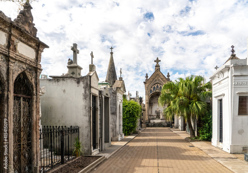 Argentina , in Buenos Aires, one of the alleys of the famous Cemetery of Recoleta.  © Angela Meier